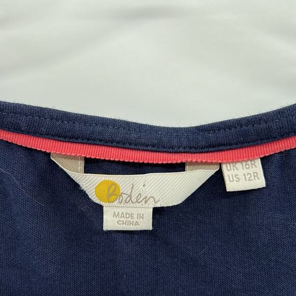 Boden Scoop Neck Knee Length Tank Dress with pockets - Navy - 12 - Picture 5 of 8